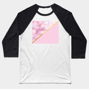 Pink and gold abstract bubbly Baseball T-Shirt